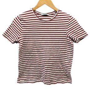 ZARA Women’s S Red‎ White Striped Sleeveless T-Shirt Tank Top Casual Summer